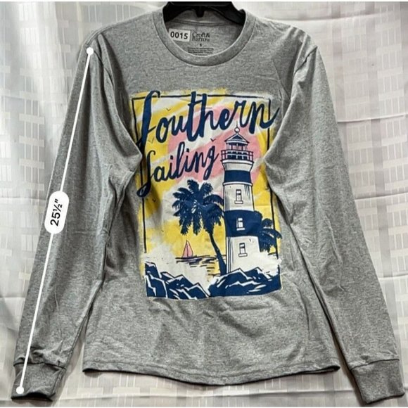 croft and barrow Mens long sleeve Shirt size s Color Gray Southern Sailing - Picture 5 of 8